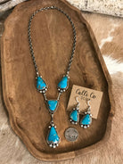 The Copeland Lariat Necklace Set, 24-Necklaces-Calli Co., Turquoise and Silver Jewelry, Native American Handmade, Zuni Tribe, Navajo Tribe, Brock Texas