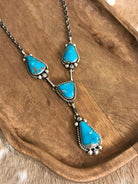 The Copeland Lariat Necklace Set, 24-Necklaces-Calli Co., Turquoise and Silver Jewelry, Native American Handmade, Zuni Tribe, Navajo Tribe, Brock Texas