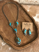 The Copeland Lariat Necklace Set, 25-Necklaces-Calli Co., Turquoise and Silver Jewelry, Native American Handmade, Zuni Tribe, Navajo Tribe, Brock Texas