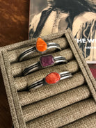 The Poppy Spiny Cuffs-Bracelets & Cuffs-Calli Co., Turquoise and Silver Jewelry, Native American Handmade, Zuni Tribe, Navajo Tribe, Brock Texas