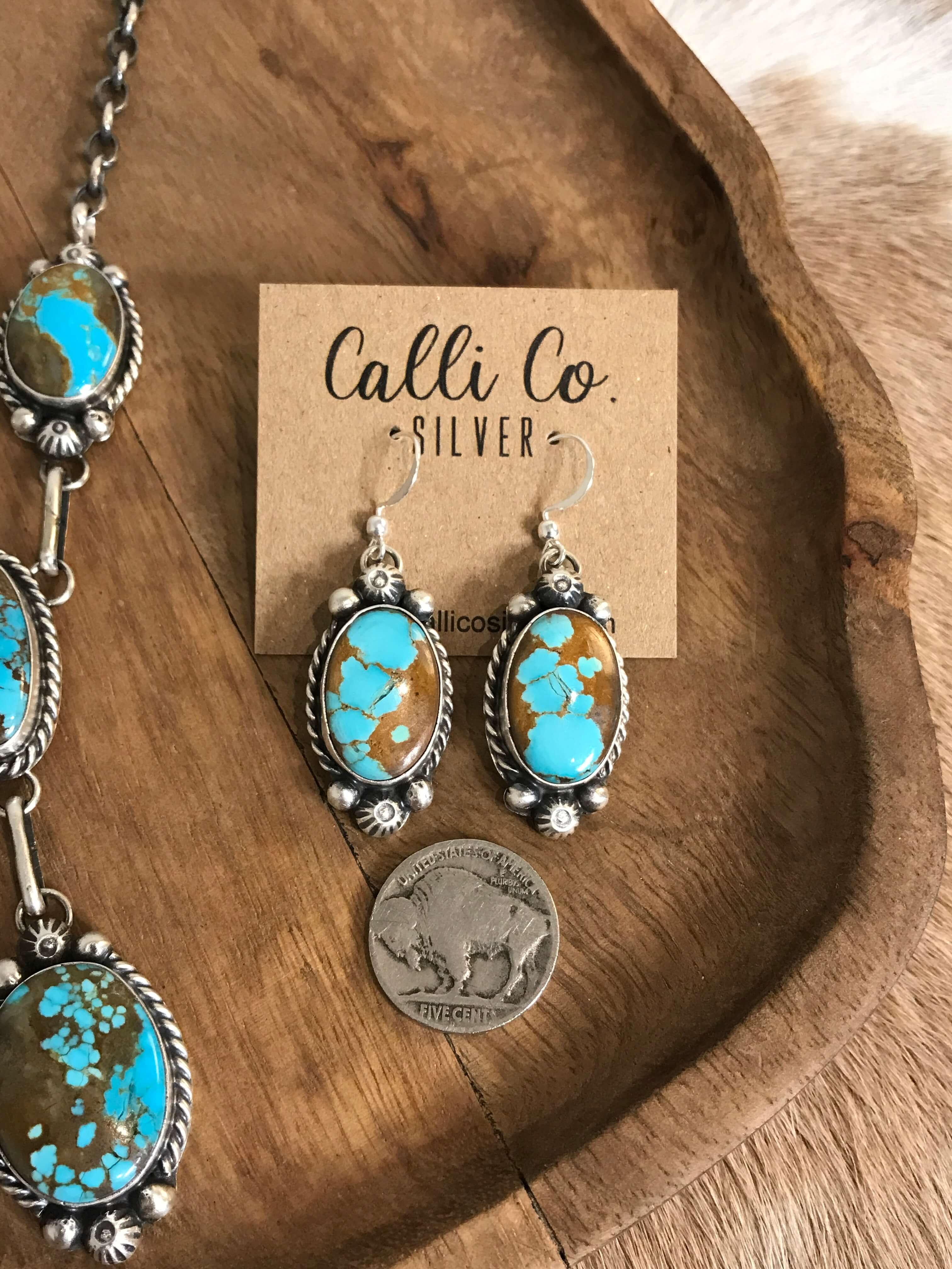 The Copeland Lariat Necklace Set, 25-Necklaces-Calli Co., Turquoise and Silver Jewelry, Native American Handmade, Zuni Tribe, Navajo Tribe, Brock Texas