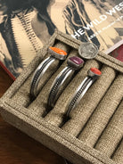 The Poppy Spiny Cuffs-Bracelets & Cuffs-Calli Co., Turquoise and Silver Jewelry, Native American Handmade, Zuni Tribe, Navajo Tribe, Brock Texas