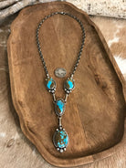 The Copeland Lariat Necklace Set, 25-Necklaces-Calli Co., Turquoise and Silver Jewelry, Native American Handmade, Zuni Tribe, Navajo Tribe, Brock Texas