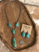 The Copeland Lariat Necklace Set, 26-Necklaces-Calli Co., Turquoise and Silver Jewelry, Native American Handmade, Zuni Tribe, Navajo Tribe, Brock Texas