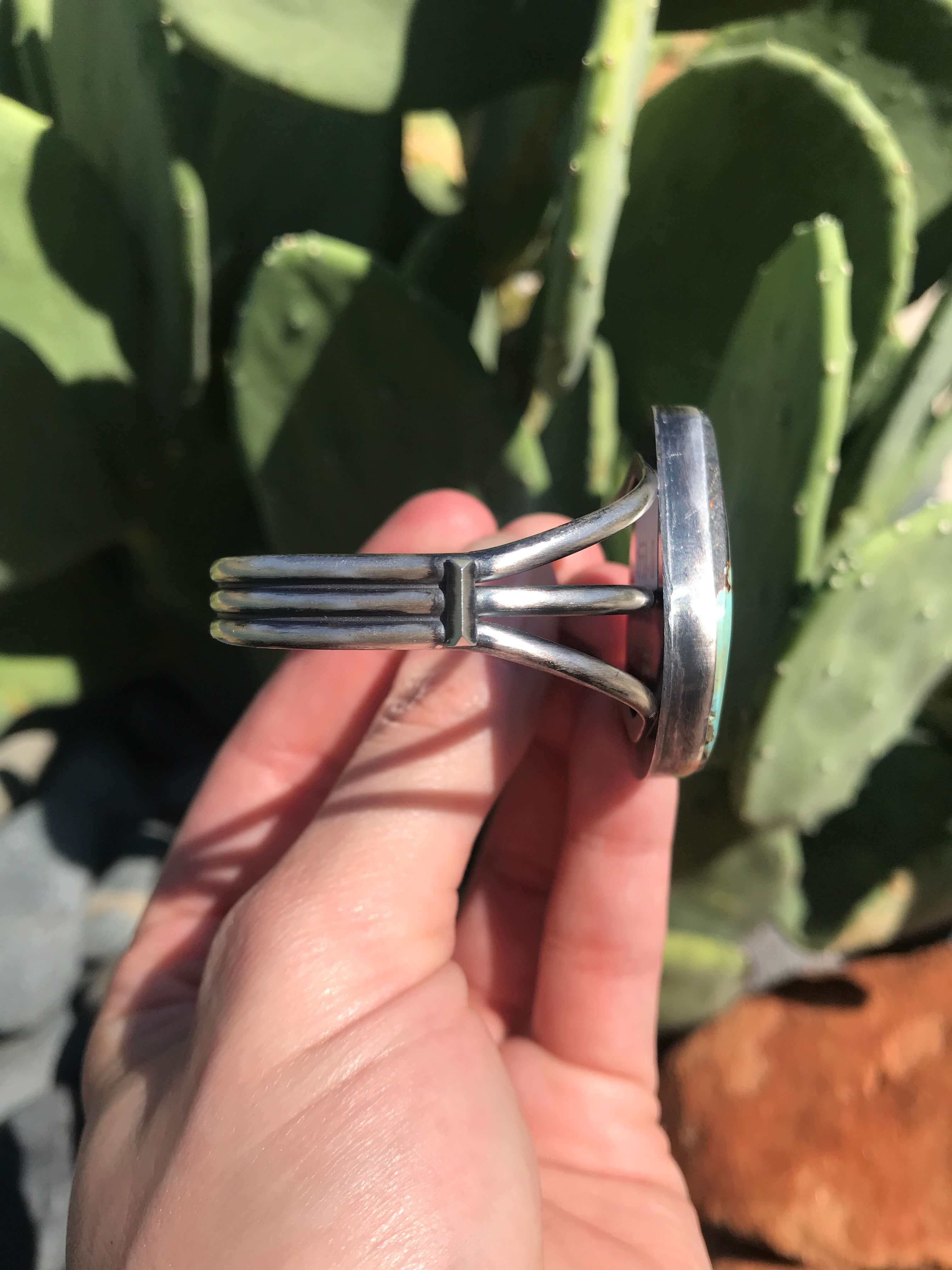 The Glorieta Cuff-Bracelets & Cuffs-Calli Co., Turquoise and Silver Jewelry, Native American Handmade, Zuni Tribe, Navajo Tribe, Brock Texas