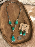 The Copeland Lariat Necklace Set, 27-Necklaces-Calli Co., Turquoise and Silver Jewelry, Native American Handmade, Zuni Tribe, Navajo Tribe, Brock Texas