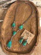 The Copeland Lariat Necklace Set, 27-Necklaces-Calli Co., Turquoise and Silver Jewelry, Native American Handmade, Zuni Tribe, Navajo Tribe, Brock Texas