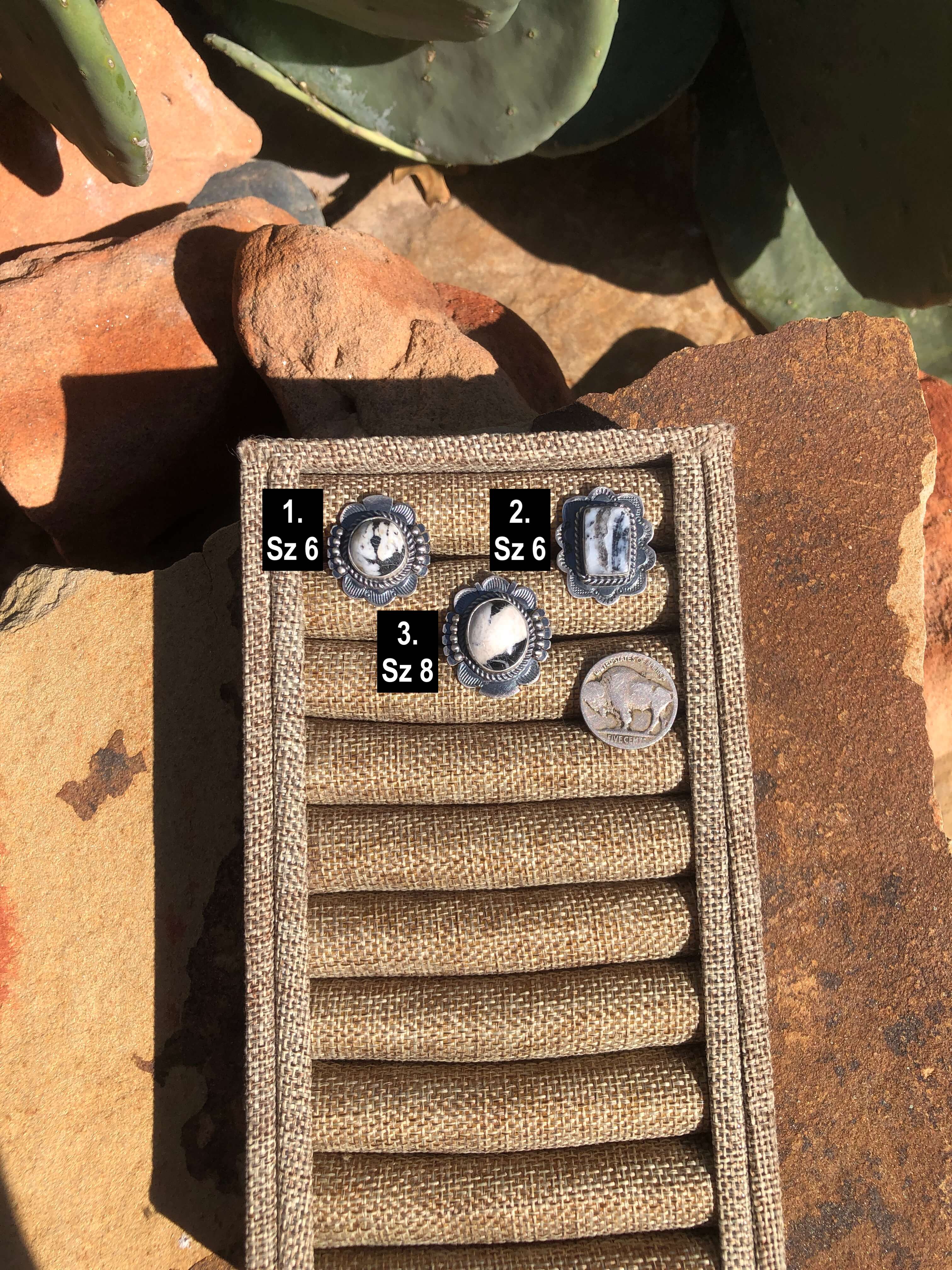 The Hulen Rings-Rings-Calli Co., Turquoise and Silver Jewelry, Native American Handmade, Zuni Tribe, Navajo Tribe, Brock Texas