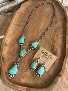 The Copeland Lariat Necklace Set, 29-Necklaces-Calli Co., Turquoise and Silver Jewelry, Native American Handmade, Zuni Tribe, Navajo Tribe, Brock Texas