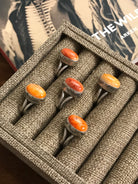 The Faye Rings, Sz 7.5-Rings-Calli Co., Turquoise and Silver Jewelry, Native American Handmade, Zuni Tribe, Navajo Tribe, Brock Texas