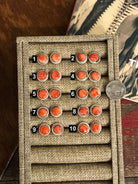 The Petite Red Spiny Studs-Earrings-Calli Co., Turquoise and Silver Jewelry, Native American Handmade, Zuni Tribe, Navajo Tribe, Brock Texas