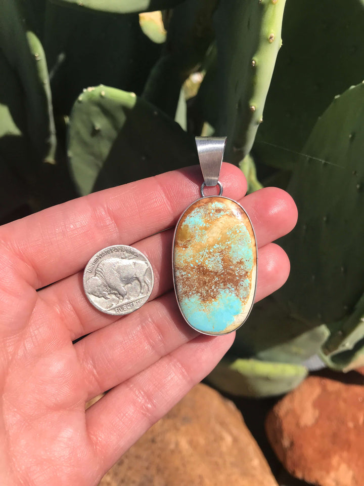 The Wyeth Pendant-Pendants-Calli Co., Turquoise and Silver Jewelry, Native American Handmade, Zuni Tribe, Navajo Tribe, Brock Texas