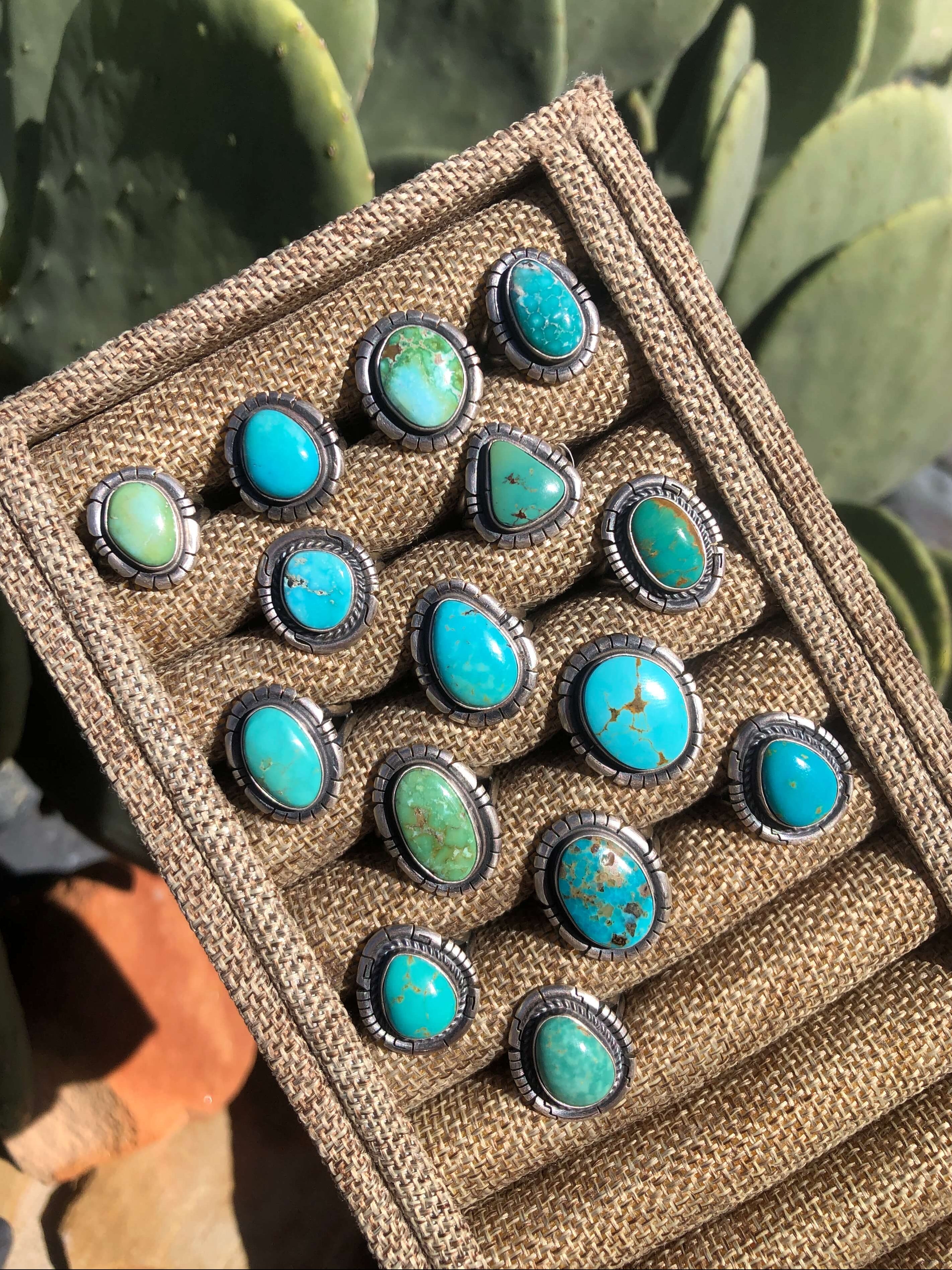 The Valmora Rings-Rings-Calli Co., Turquoise and Silver Jewelry, Native American Handmade, Zuni Tribe, Navajo Tribe, Brock Texas