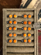 The Petite Orange Spiny Studs-Earrings-Calli Co., Turquoise and Silver Jewelry, Native American Handmade, Zuni Tribe, Navajo Tribe, Brock Texas