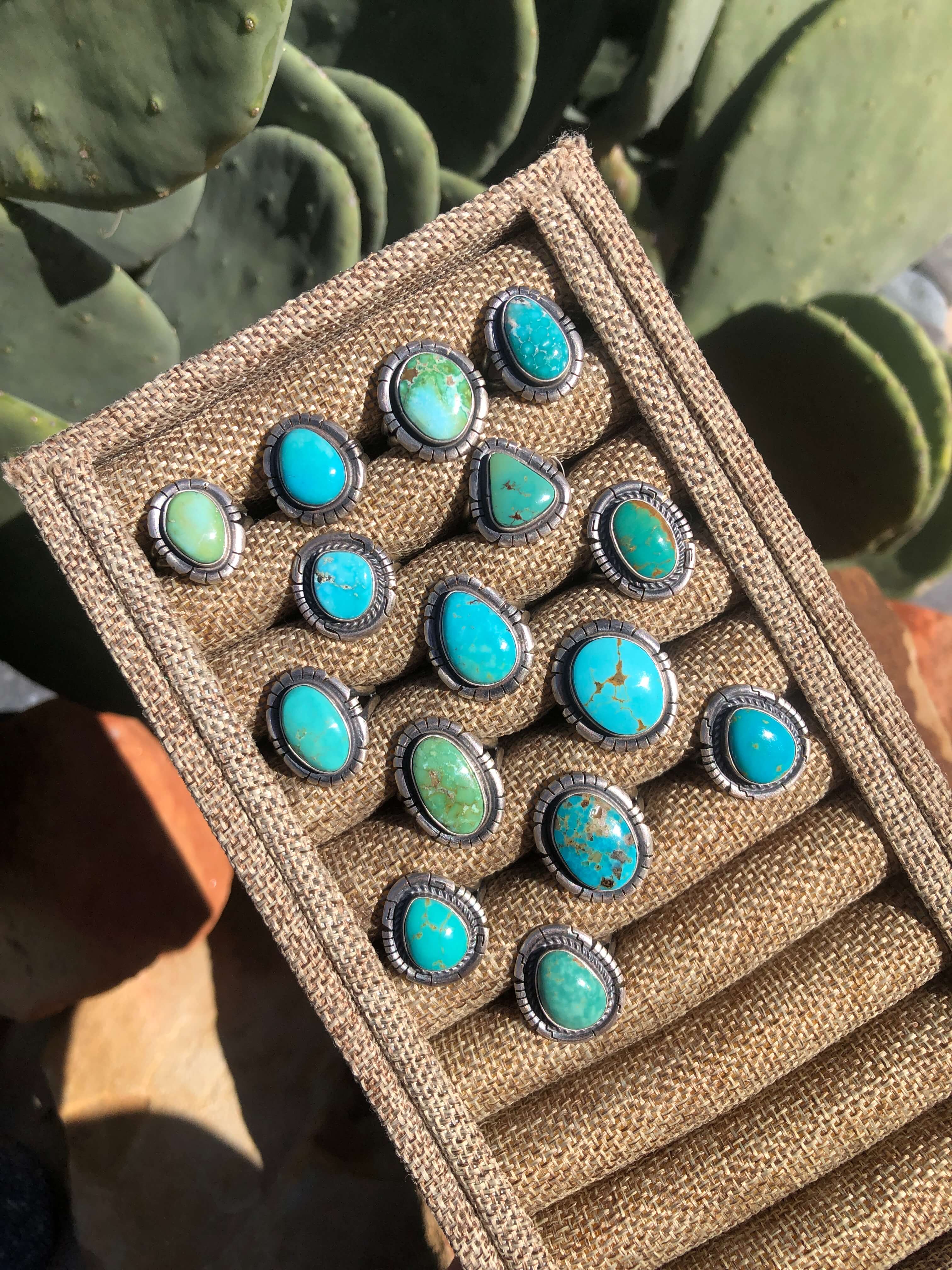 The Valmora Rings-Rings-Calli Co., Turquoise and Silver Jewelry, Native American Handmade, Zuni Tribe, Navajo Tribe, Brock Texas