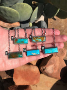 The Big Chief Turquoise Bar Necklaces-Necklaces-Calli Co., Turquoise and Silver Jewelry, Native American Handmade, Zuni Tribe, Navajo Tribe, Brock Texas