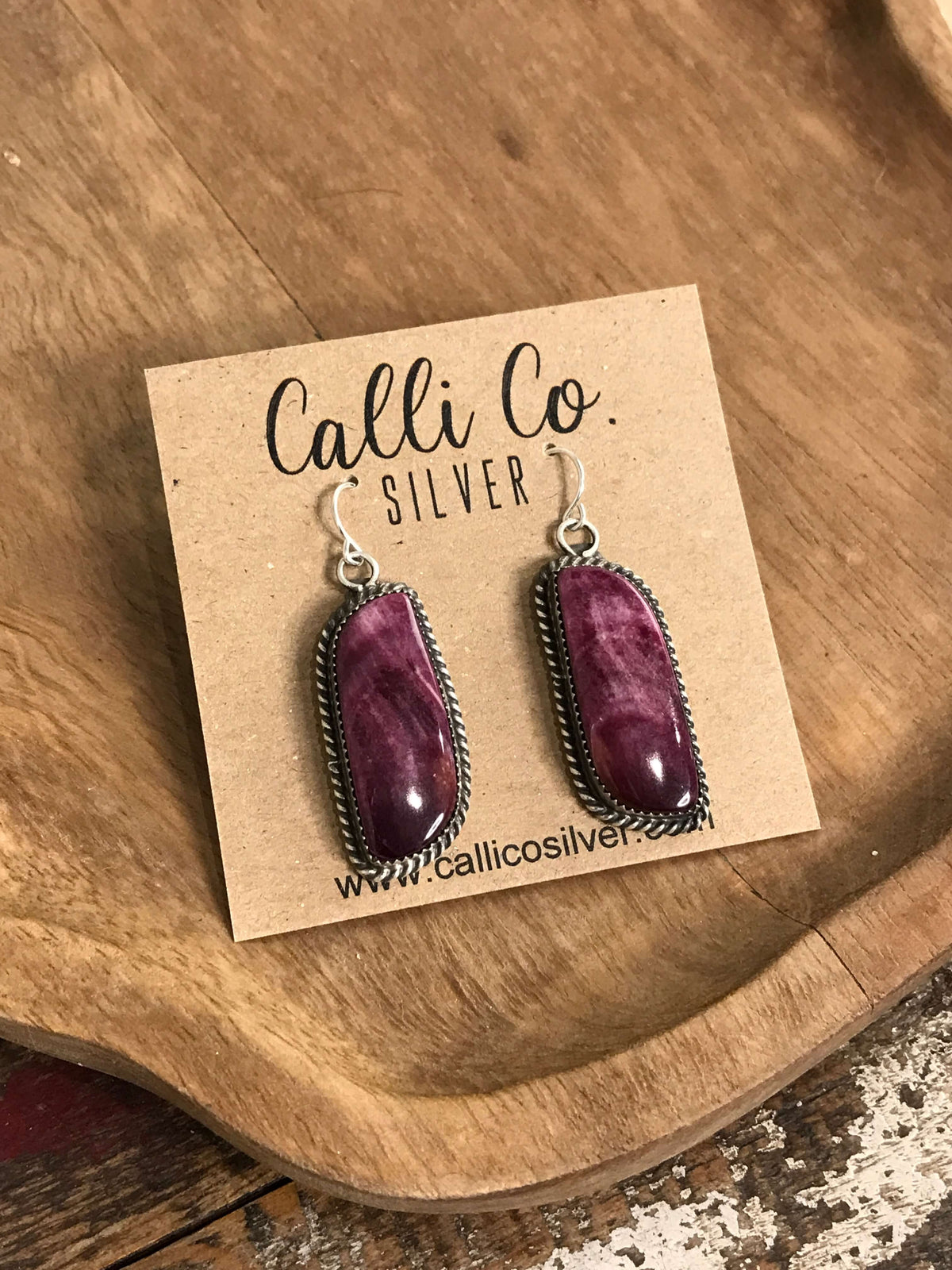 The Spiny Dangle Earrings, 8-Earrings-Calli Co., Turquoise and Silver Jewelry, Native American Handmade, Zuni Tribe, Navajo Tribe, Brock Texas