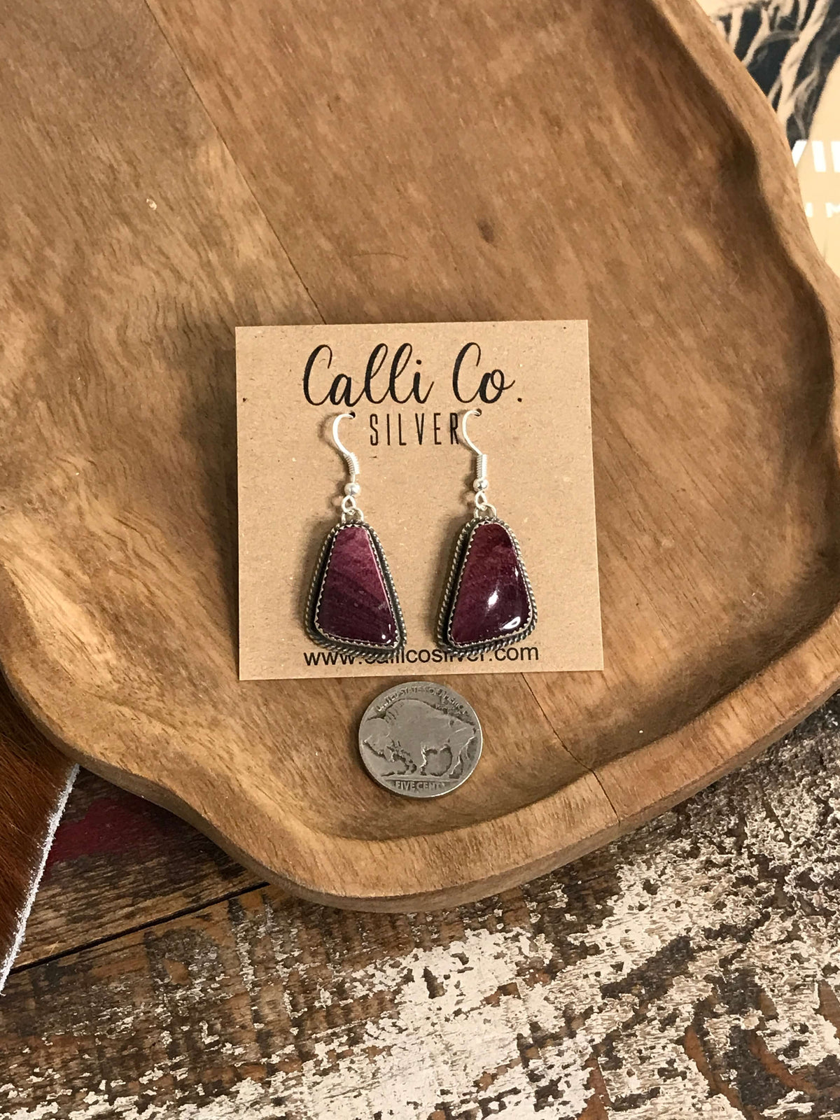 The Spiny Dangle Earrings, 4-Earrings-Calli Co., Turquoise and Silver Jewelry, Native American Handmade, Zuni Tribe, Navajo Tribe, Brock Texas