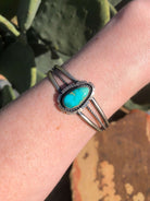 The Wynne Turquoise Cuff, 1-Bracelets & Cuffs-Calli Co., Turquoise and Silver Jewelry, Native American Handmade, Zuni Tribe, Navajo Tribe, Brock Texas