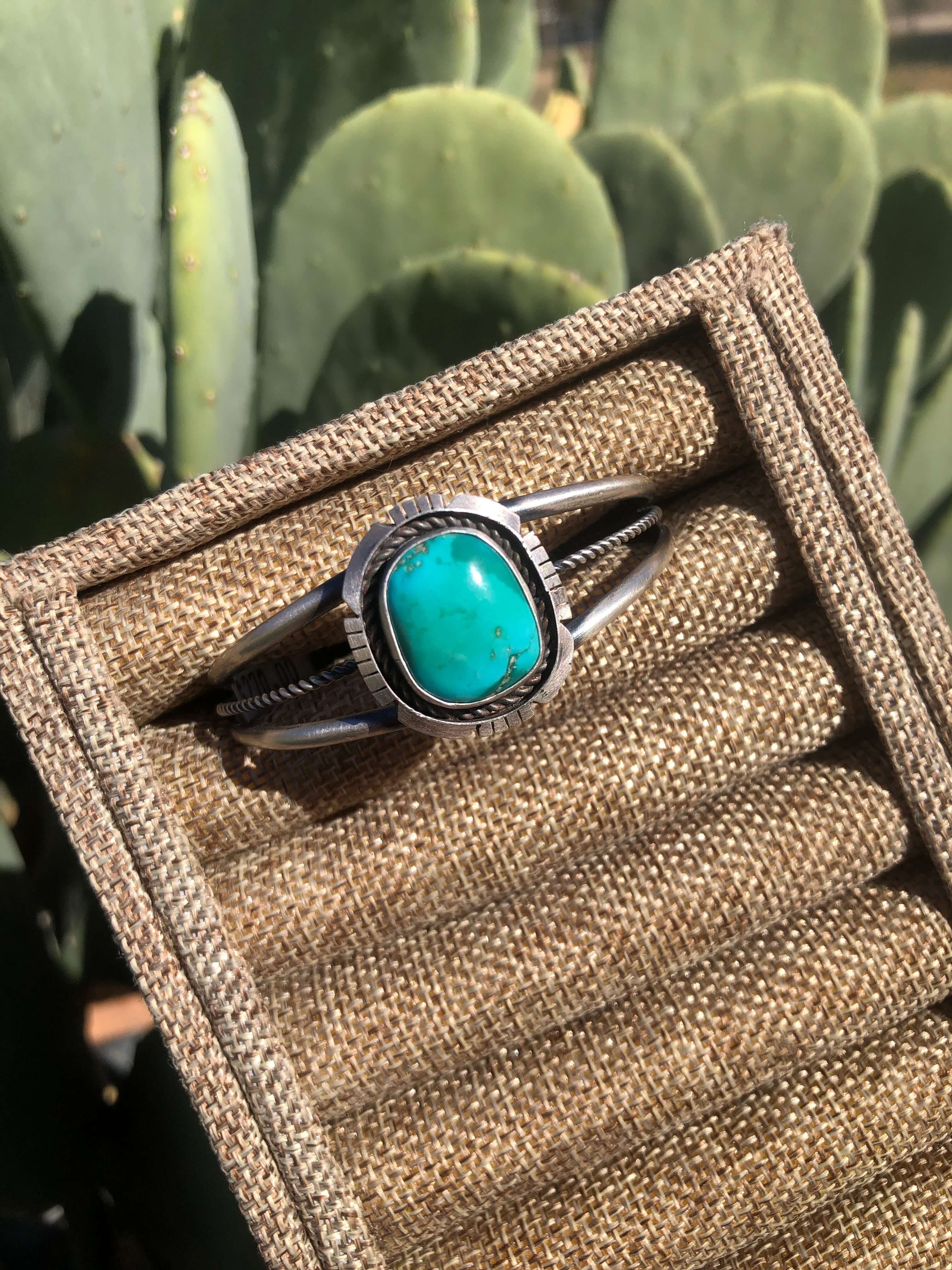 The Wynne Turquoise Cuff, 2-Bracelets & Cuffs-Calli Co., Turquoise and Silver Jewelry, Native American Handmade, Zuni Tribe, Navajo Tribe, Brock Texas