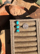 The 3 Stone Adjustable Ring, 1-Rings-Calli Co., Turquoise and Silver Jewelry, Native American Handmade, Zuni Tribe, Navajo Tribe, Brock Texas