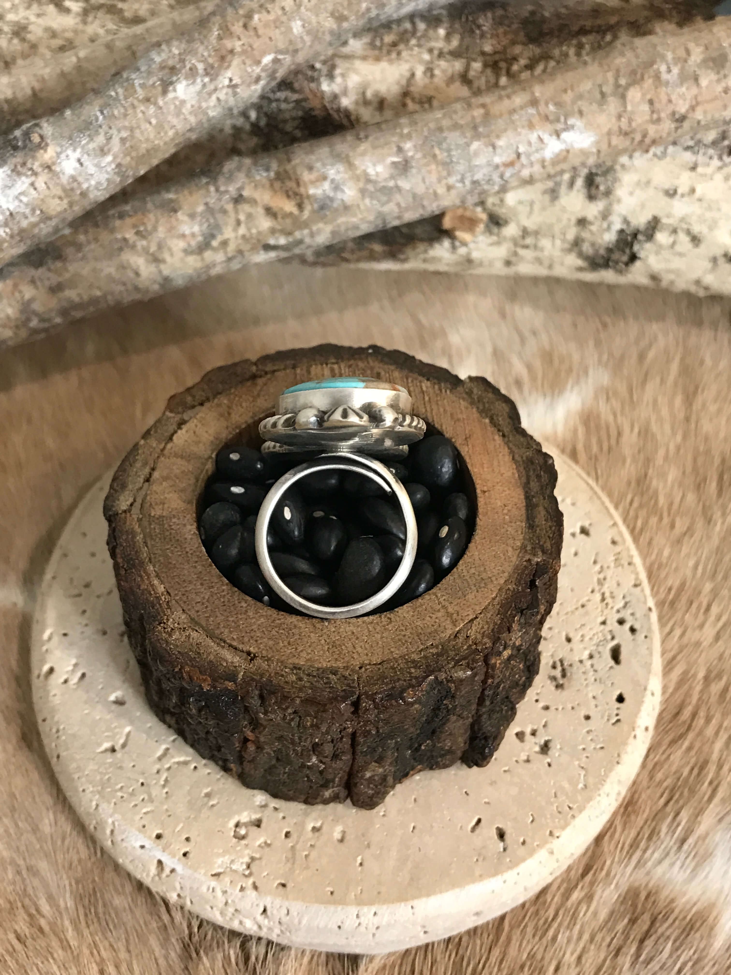 The Casa Loma Adjustable Ring, 9-Rings-Calli Co., Turquoise and Silver Jewelry, Native American Handmade, Zuni Tribe, Navajo Tribe, Brock Texas