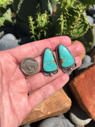 The Edmond Earrings, 2-Earrings-Calli Co., Turquoise and Silver Jewelry, Native American Handmade, Zuni Tribe, Navajo Tribe, Brock Texas