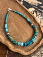The Sury Stacked Necklace, 1-Necklaces-Calli Co., Turquoise and Silver Jewelry, Native American Handmade, Zuni Tribe, Navajo Tribe, Brock Texas