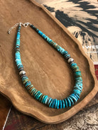 The Sury Stacked Necklace, 2-Necklaces-Calli Co., Turquoise and Silver Jewelry, Native American Handmade, Zuni Tribe, Navajo Tribe, Brock Texas
