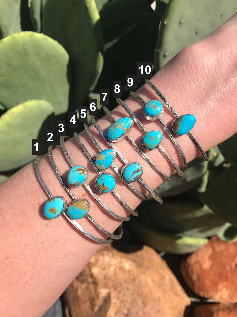 The Swansea Cuffs-Bracelets & Cuffs-Calli Co., Turquoise and Silver Jewelry, Native American Handmade, Zuni Tribe, Navajo Tribe, Brock Texas