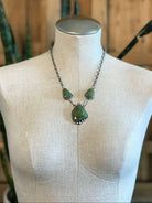 The Bristow Statement Necklace, 1-Necklaces-Calli Co., Turquoise and Silver Jewelry, Native American Handmade, Zuni Tribe, Navajo Tribe, Brock Texas