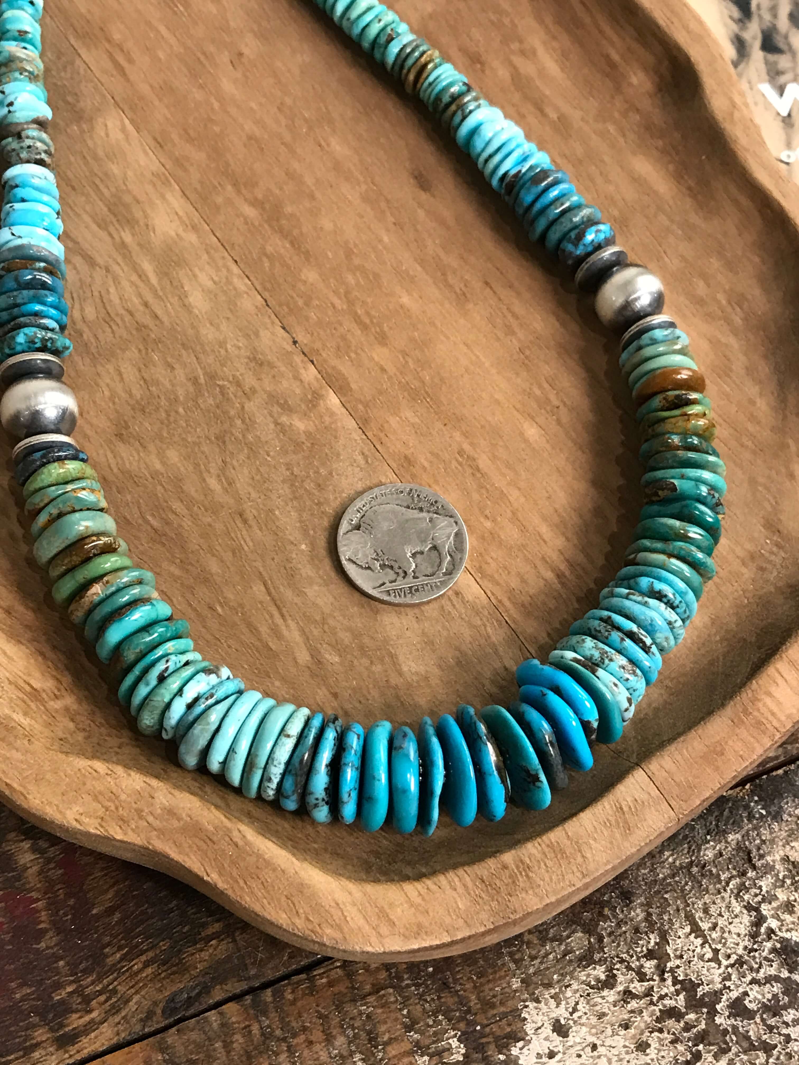 The Sury Stacked Necklace, 3-Necklaces-Calli Co., Turquoise and Silver Jewelry, Native American Handmade, Zuni Tribe, Navajo Tribe, Brock Texas