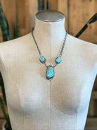The Bristow Statement Necklace, 3-Necklaces-Calli Co., Turquoise and Silver Jewelry, Native American Handmade, Zuni Tribe, Navajo Tribe, Brock Texas