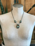 The Bristow Statement Necklace, 7-Necklaces-Calli Co., Turquoise and Silver Jewelry, Native American Handmade, Zuni Tribe, Navajo Tribe, Brock Texas