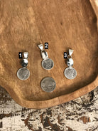 The Dime Pendant in White Buffalo-Pendants-Calli Co., Turquoise and Silver Jewelry, Native American Handmade, Zuni Tribe, Navajo Tribe, Brock Texas