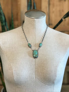 The Bristow Statement Necklace, 17-Necklaces-Calli Co., Turquoise and Silver Jewelry, Native American Handmade, Zuni Tribe, Navajo Tribe, Brock Texas