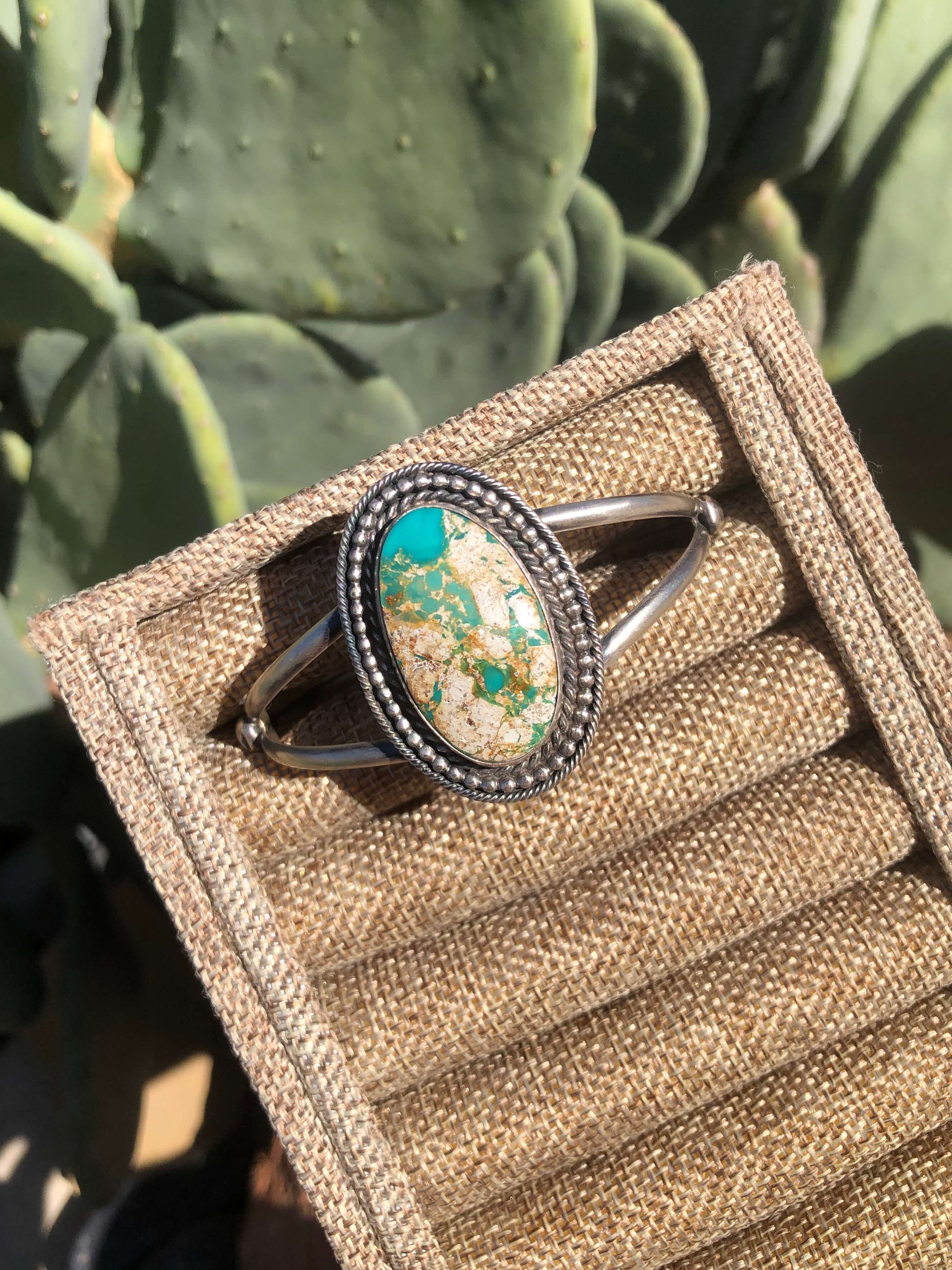 The Bozeman Turquoise Cuff-Bracelets & Cuffs-Calli Co., Turquoise and Silver Jewelry, Native American Handmade, Zuni Tribe, Navajo Tribe, Brock Texas