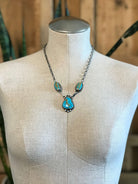 The Bristow Statement Necklace, 21-Necklaces-Calli Co., Turquoise and Silver Jewelry, Native American Handmade, Zuni Tribe, Navajo Tribe, Brock Texas