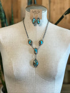 The Copeland Lariat Necklace Set, 25-Necklaces-Calli Co., Turquoise and Silver Jewelry, Native American Handmade, Zuni Tribe, Navajo Tribe, Brock Texas