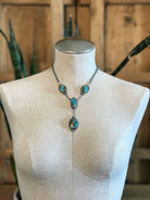 The Copeland Lariat Necklace Set, 25-Necklaces-Calli Co., Turquoise and Silver Jewelry, Native American Handmade, Zuni Tribe, Navajo Tribe, Brock Texas