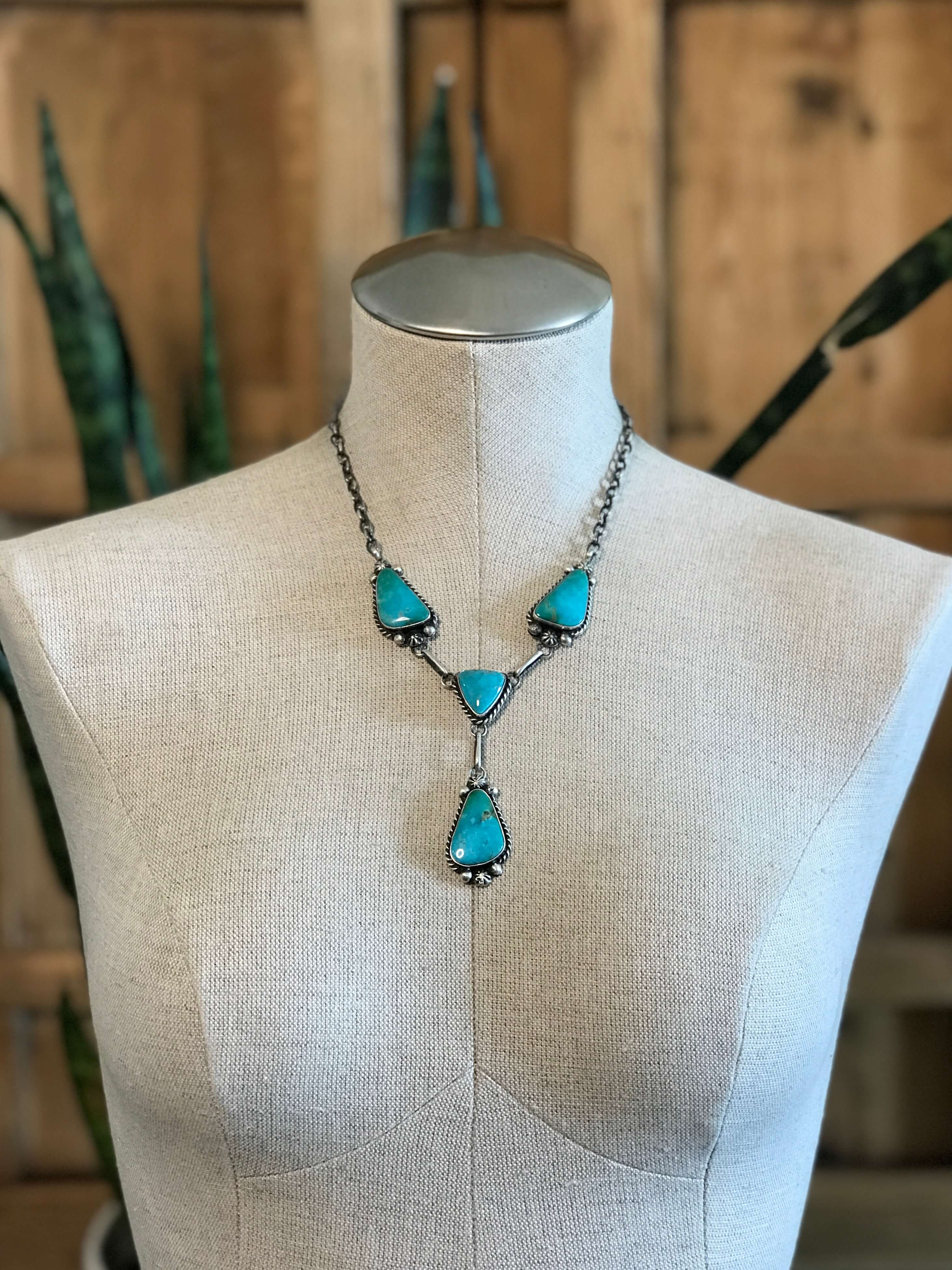 The Copeland Lariat Necklace Set, 28-Necklaces-Calli Co., Turquoise and Silver Jewelry, Native American Handmade, Zuni Tribe, Navajo Tribe, Brock Texas