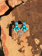 The Guffey Cluster Earrings, 2-Earrings-Calli Co., Turquoise and Silver Jewelry, Native American Handmade, Zuni Tribe, Navajo Tribe, Brock Texas