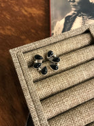 The Sparrow Onyx Earrings-Earrings-Calli Co., Turquoise and Silver Jewelry, Native American Handmade, Zuni Tribe, Navajo Tribe, Brock Texas