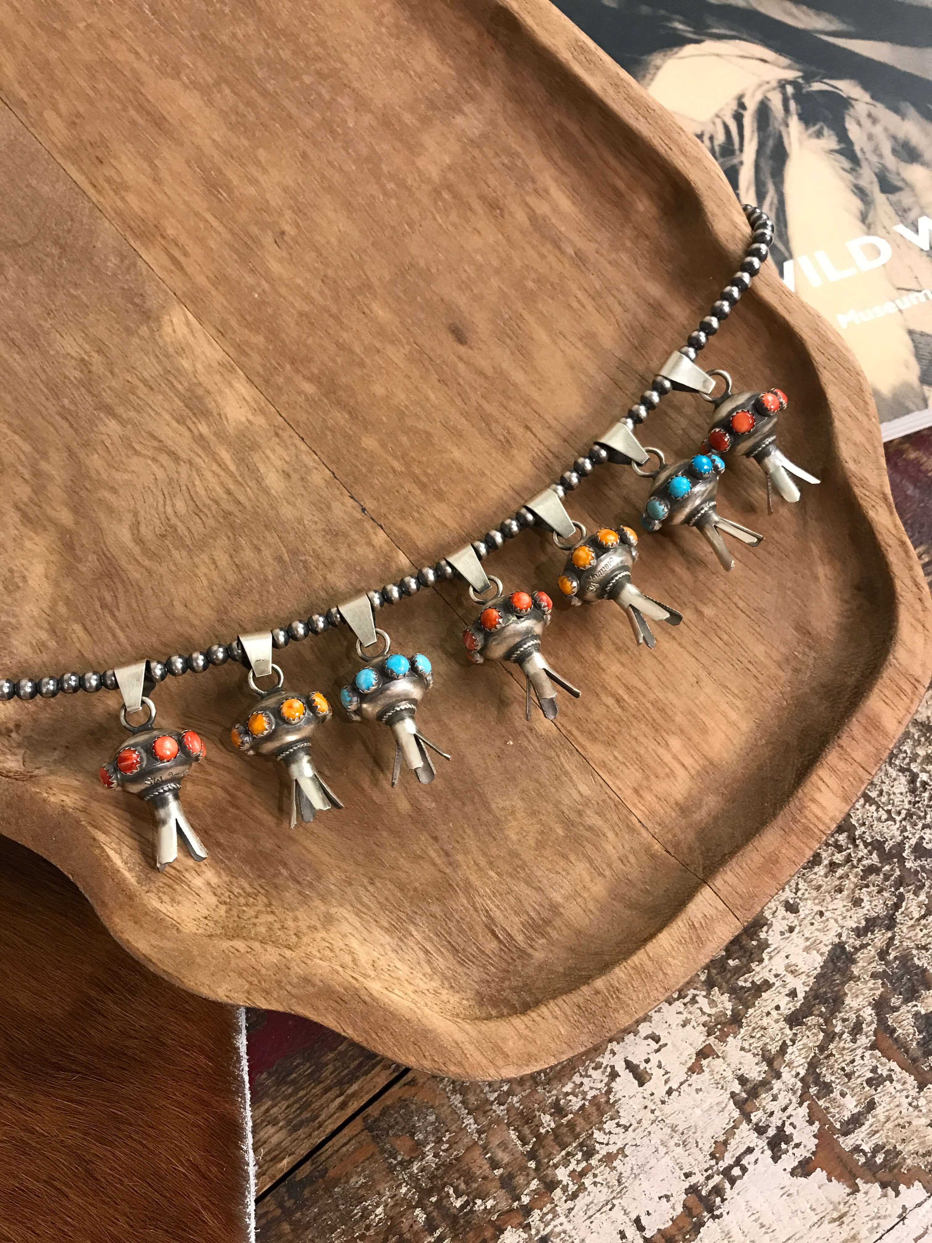 The Alistair Blossom Pendants-Pendants-Calli Co., Turquoise and Silver Jewelry, Native American Handmade, Zuni Tribe, Navajo Tribe, Brock Texas
