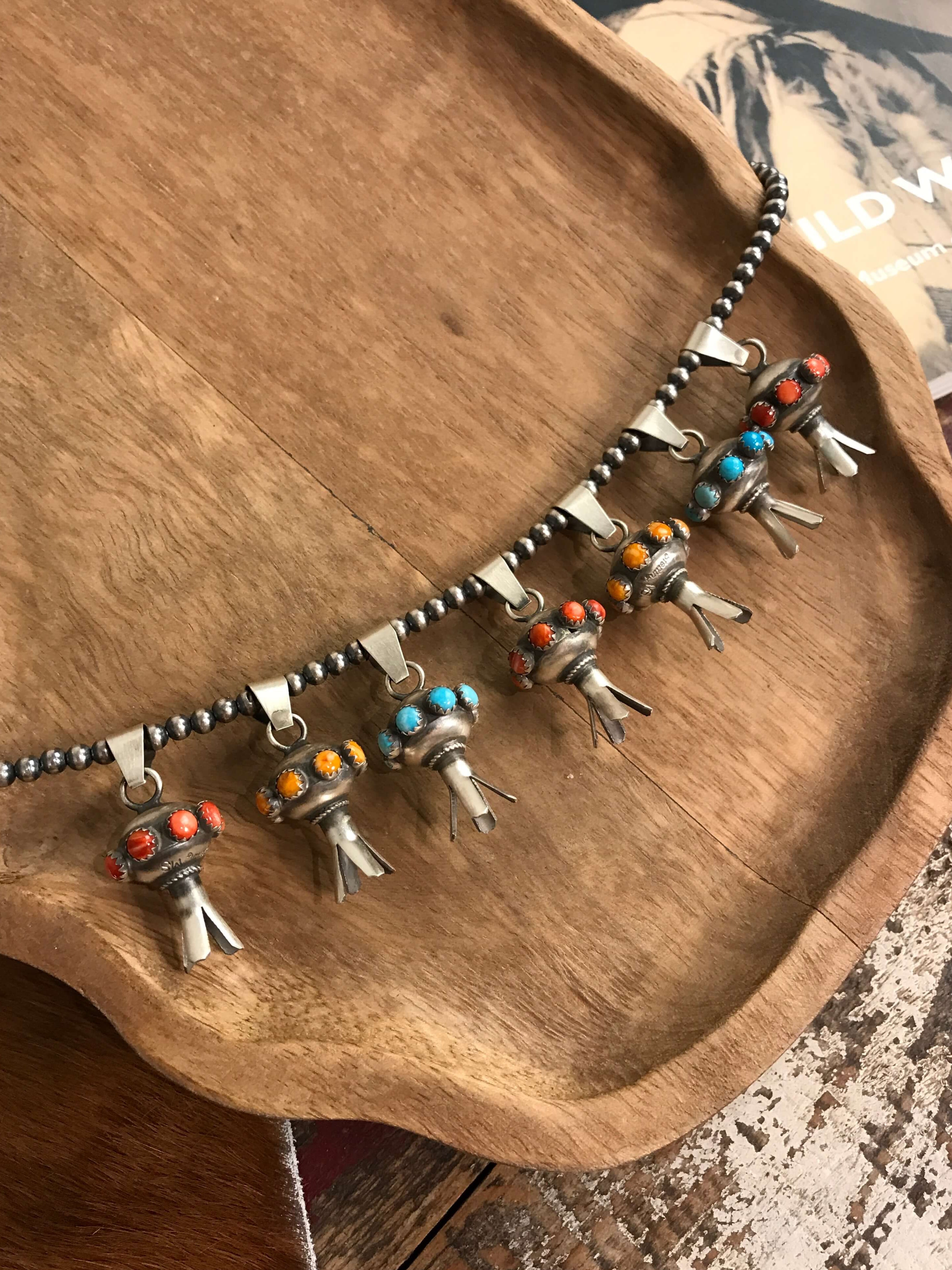 The Alistair Blossom Pendants-Pendants-Calli Co., Turquoise and Silver Jewelry, Native American Handmade, Zuni Tribe, Navajo Tribe, Brock Texas