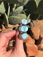 The Beaumont Ring, Sz 8.5-Rings-Calli Co., Turquoise and Silver Jewelry, Native American Handmade, Zuni Tribe, Navajo Tribe, Brock Texas