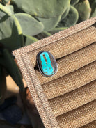 The Ridgin Ring 1, Sz 9-Rings-Calli Co., Turquoise and Silver Jewelry, Native American Handmade, Zuni Tribe, Navajo Tribe, Brock Texas