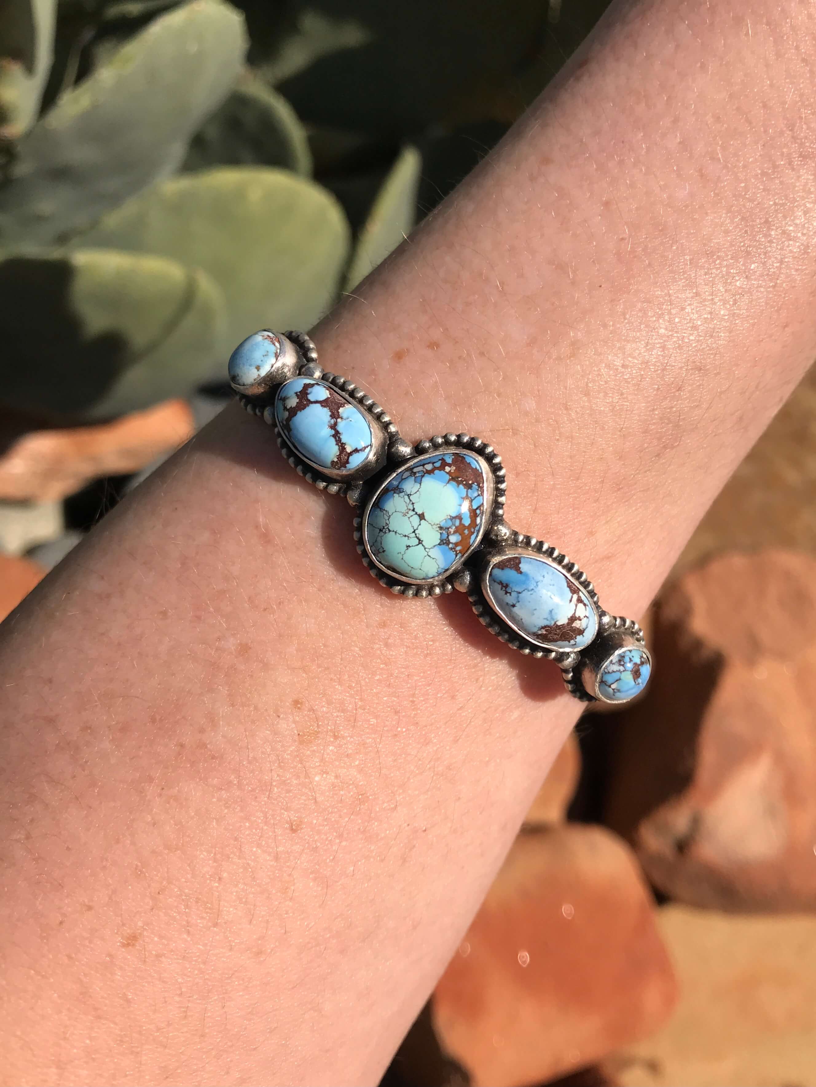 The Coalinga Cuff-Bracelets & Cuffs-Calli Co., Turquoise and Silver Jewelry, Native American Handmade, Zuni Tribe, Navajo Tribe, Brock Texas