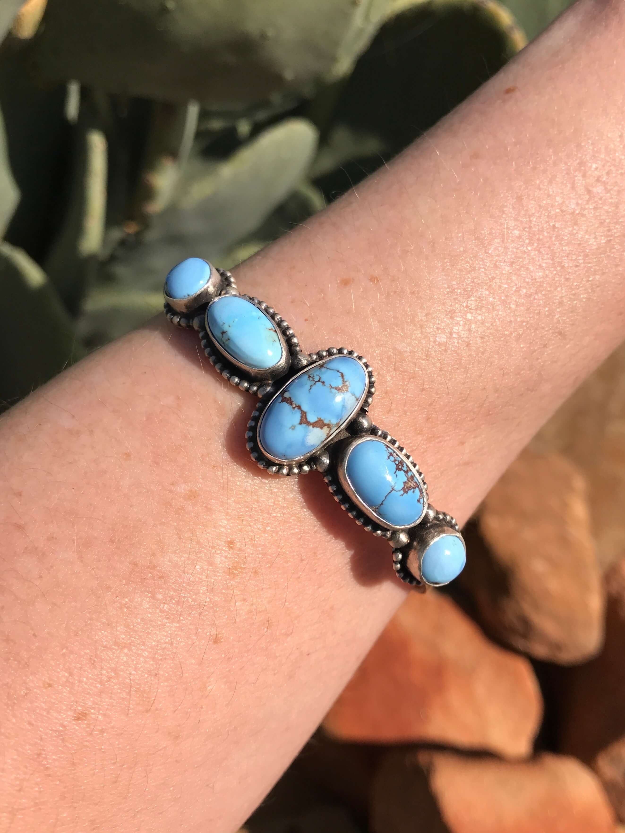 The Coalinga Cuff, 2-Bracelets & Cuffs-Calli Co., Turquoise and Silver Jewelry, Native American Handmade, Zuni Tribe, Navajo Tribe, Brock Texas