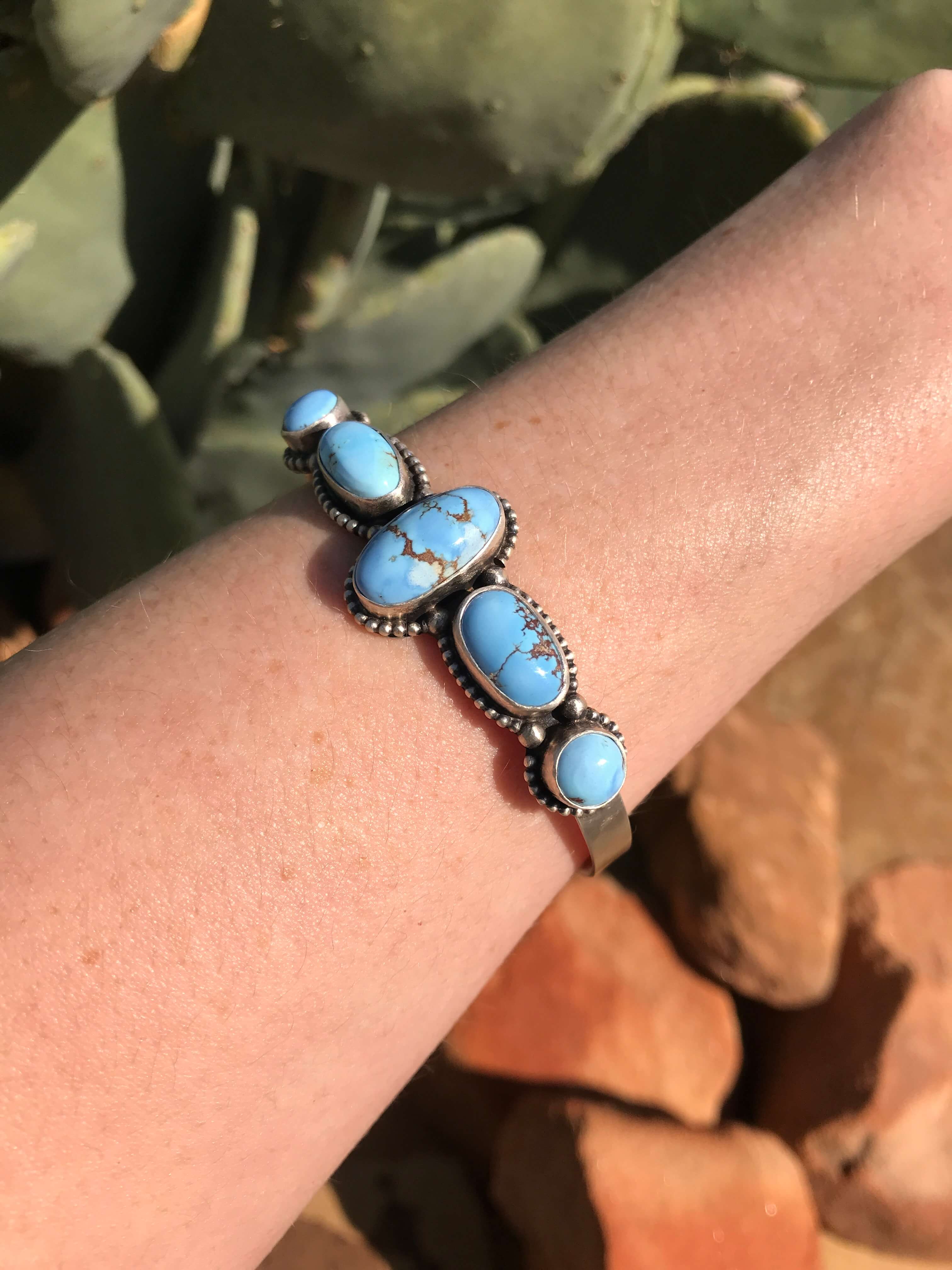 The Coalinga Cuff, 2-Bracelets & Cuffs-Calli Co., Turquoise and Silver Jewelry, Native American Handmade, Zuni Tribe, Navajo Tribe, Brock Texas